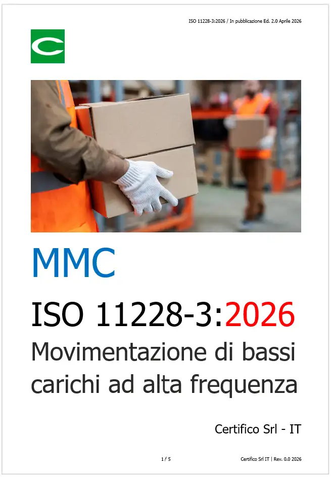 ISO 11228-3:2026 / In pubblicazione Ed. 2.0 / Aprile 2026
